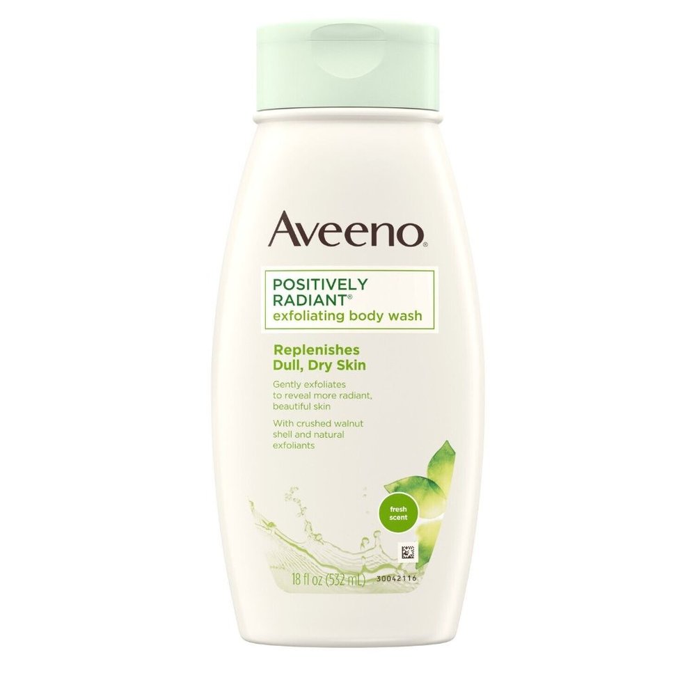 Aveeno Body Wash Positively Radiant 18 oz Replenishes Dull Dry Skin 2 Count